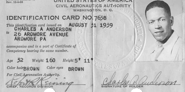 Charles "Chief" Anderson was the first licensed Black commercial pilot in America in 1932. He was later hired to be the lead flight instructor at the Tuskegee Institute in Alabama in World War II.