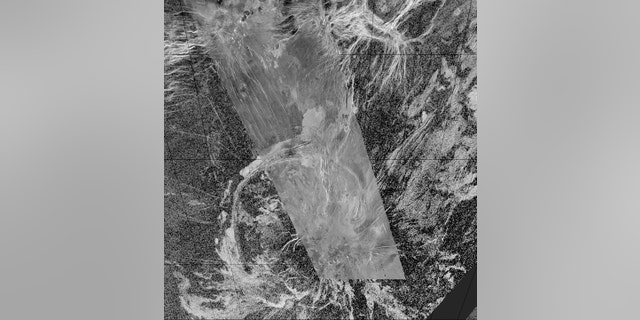 This composite radar image of Quetzalpetlatl Corona was created by overlaying data from about 70 orbits from NASA's Magellan mission on an image obtained by the Arecibo Observatory radio telescope in Puerto Rico.  The edge of the corona indicates possible tectonic activity.