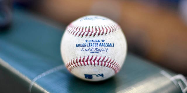 A general view of an MLB baseball before the game between the Seattle Mariners and the Chicago White Sox at T-Mobile Park on September 6, 2022 in Seattle.  The Seattle Mariners won 3-0.