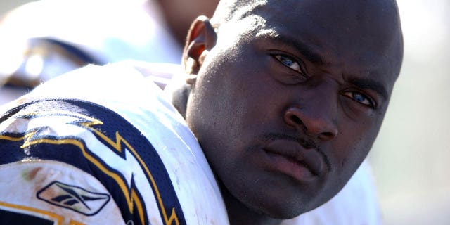 Chargers Marcellus Wiley against the Houston Texans at Qualcomm Stadium, on September 15, 2002, in San Diego.