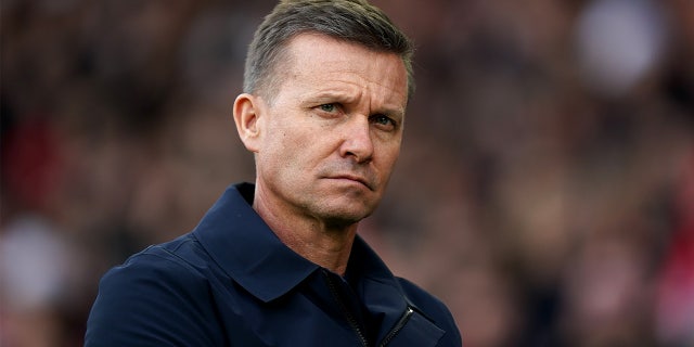 Leeds United manager Jesse Marsch during the Premier League match at the City Ground, Nottingham.