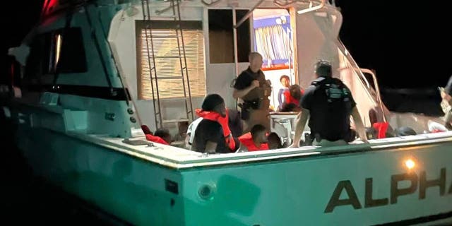 Authorities detain forbidden immigrants disconnected Hutchinson Island, Florida.