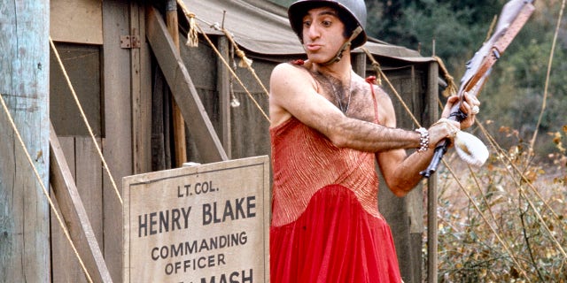 LOS ANGELES - JANUARY 1: Pictured is Jamie Farr (as Cpl. Maxwell Q. Klinger) on the CBS television sitcom, 