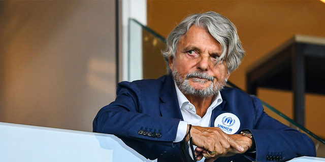 The note in the package was addressed to former club president Massimo Ferrero (pictured) and current vice president Antonio Rome.