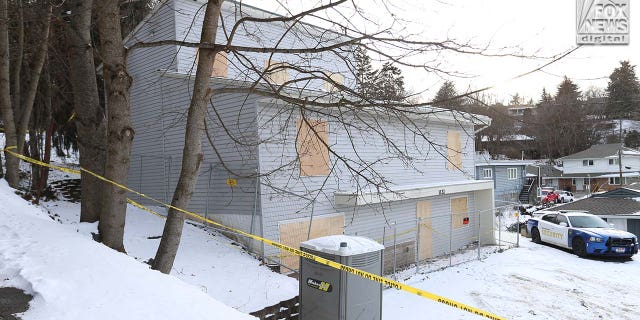 For months, open blinds gave an eerie peek inside the crime scene.