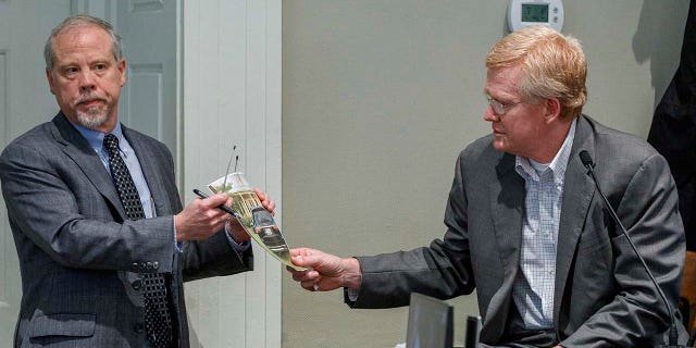 Alex Murdaugh's brother recounts cleaning up nephew Paul's remains at crime scene Prosecutor Creighton Waters questions Alex Murdaugh at the Colleton County Courthouse, Friday, Feb. 24, 2023.