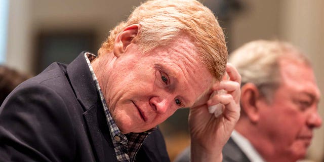 Alex Murdaugh listens to testimony during day 25 of his double murder trial at the Colleton County Courthouse on Monday, Feb. 27, 2023.