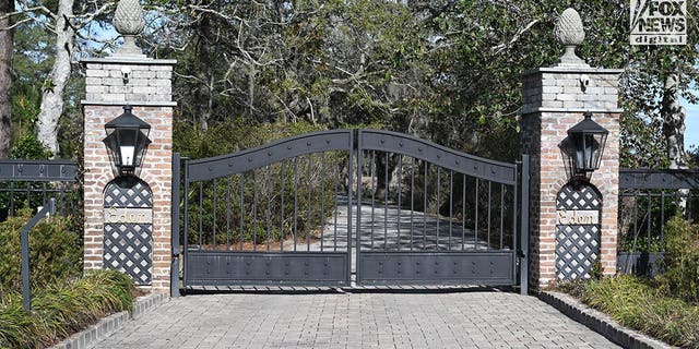 The main gate to the estate of Eden at Gracefield in Walterboro, S.C., Tuesday, Feb. 7, 2023.