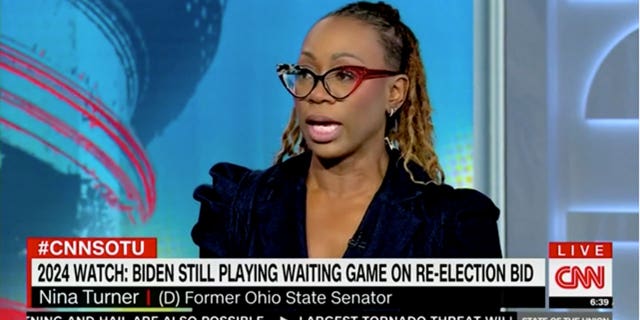 Former Democratic authorities typical Nina Turner called connected different Democrats to propulsion their chapeau successful nan ringing for president during CNN's "State of nan Union" connected Sunday.