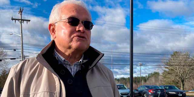 Democratic Rep. Chuck Grassie, speaks to reporters in Concord, New Hampshire, on Nov. 28, 2022. Grassie was reelected to the New Hampshire House on Feb. 21, 2023, in a special election that was held due to a tie vote.