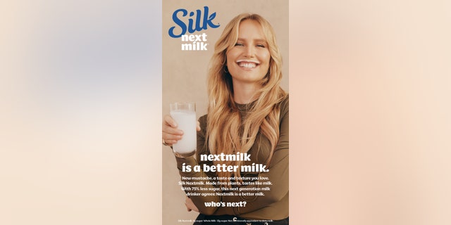 Sailor Brinkley Cook poses for Silk Nextmilk's ad campaign.