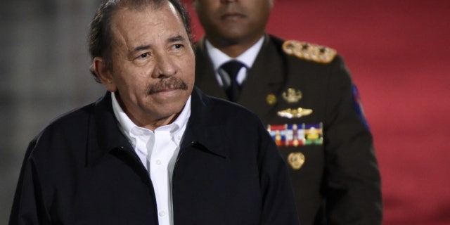 Nicaragua President Daniel Ortega arrives for the inauguration of Venezuelan President Nicolas Maduro on Jan. 10, 2019.