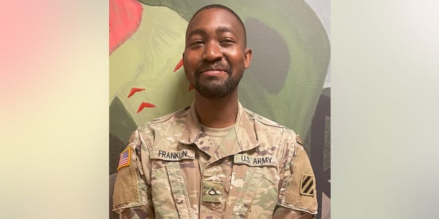 Pfc. Kaleb Franklin, 26, died on Tuesday after suffering a medical emergency during a flight. 
