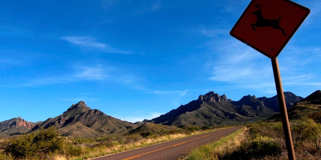 A road sign in Texas' Big Bend National Park