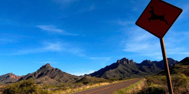 A road sign in Texas' Big Bend National Park