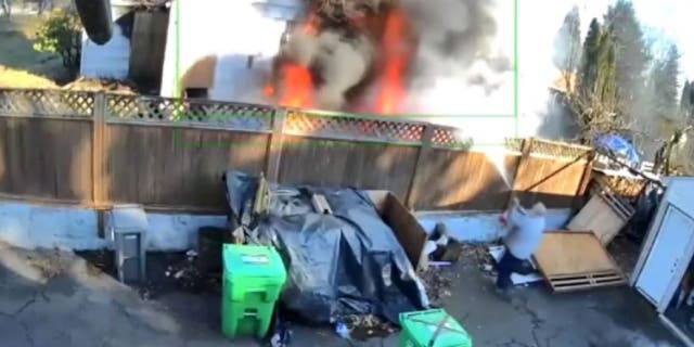 Jacob Adams says fires from nan adjacent doorway bum encampment are a communal occurrence
