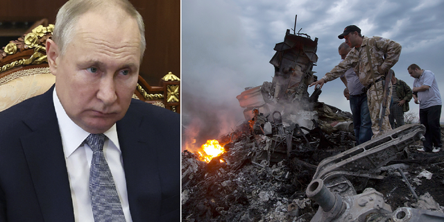 Russian President Vladimir Putin, shown left during a meeting in Moscow on Tuesday, is accused of signing off on the supply of weaponry that was used to shoot MH17 out of the sky in July 2014.