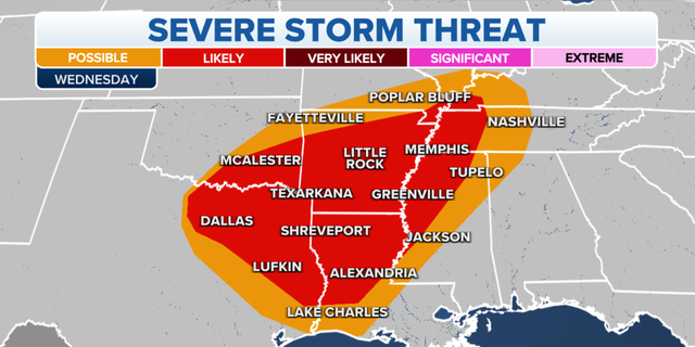 The threat of severe storms from the Plains to the Great Lakes