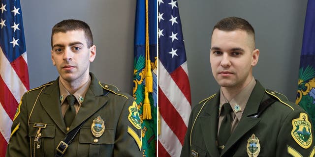 Vermont troopers Nathan Greco, left, and Nathan Jensen have resigned following accusations that they made racist and misogynistic comments while playing an online game off duty.