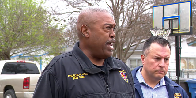 San Antonio Fire Captain Charles Hood said in a press conference Friday an elderly couple was walking on a sidewalk around 2 p.m. when they were attacked by at least two dogs.