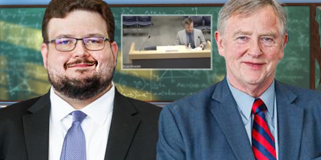 Alaska board members brawl over silencing dad exposing book on kinks and sexting: 'I'm going to interrupt you' Carl Jacobs (left) and Dave Donley (right) butt heads over silencing a dad during the public comment portion of a school board meeting.