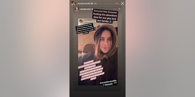 Scout Willis gave fans a glimpse into how she was feeling after it was announced that her dad, Bruce Willis, had been diagnosed with frontotemporal dementia.