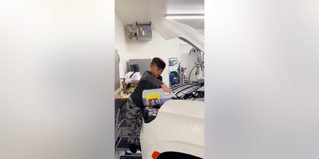 In their "Bedtime Excuses" video, young Hussein Younes avoids bedtime by suddenly realizing the family vehicle needs more wiper fluid.