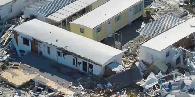 Drone video captures widespread damage in Ft. Myers days after Hurricane Ian's landfall.