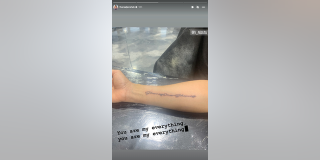 Jen had her family’s names inked on her right forearm ahead of prison stint. The song ‘Everything’ by R&B singer Mary J. Blige played in the background.