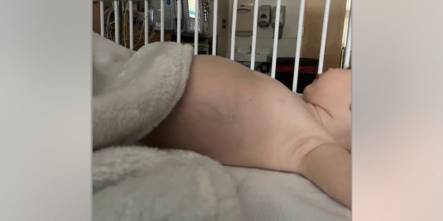 Harper's abdomen became very distended as doctors struggled to find out what was causing her illness, her mother Whitney Reese told Fox News Digital.