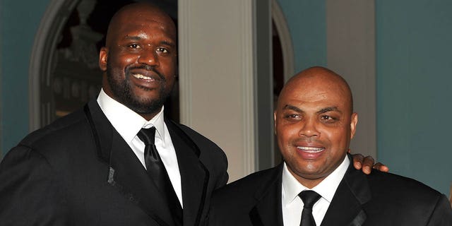Shaquille O'Neal, left, and Charles Barkley attend The Greenbrier for the gala opening of the Casino Club on July 2, 2010 in White Sulphur Springs, West Virginia.