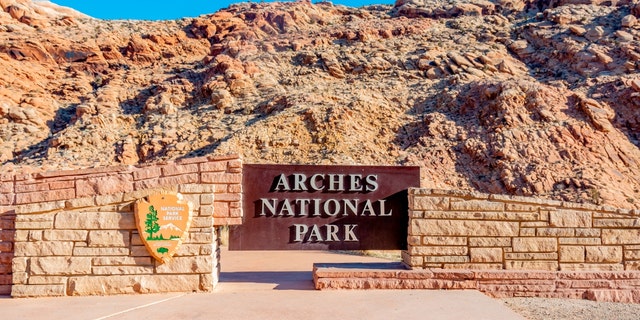 Utah's Arches National Park entrance sign
