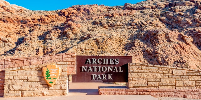 Utah's Arches National Park entrance sign