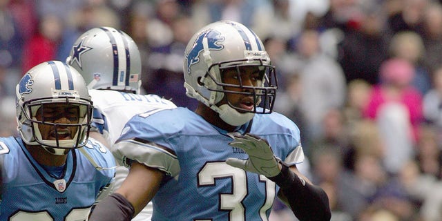 Stanley Wilson #31 of the Detroit Lions celebrates on the field during the game against the Dallas Cowboys at Texas Stadium at Texas Stadium on December 31, 2006 in Irving, Texas.
