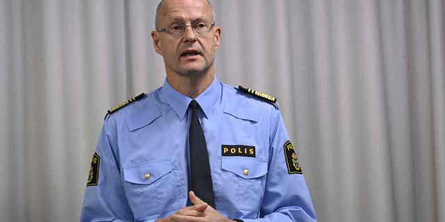 Stockholm regional police chief Mats Lofving is pictured on Sept. 30, 2022. Lofving was found dead in his home on Feb. 23, 2023.