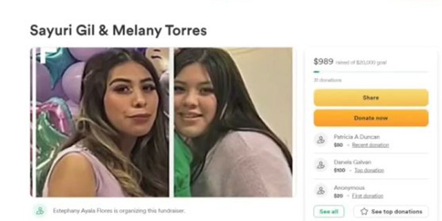 A GoFundMe supporting the family identifies two of them as sisters: 13-year-old Melany Torres and 19-year-old Sayuri Gill.