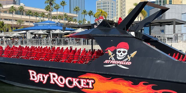 The Bay Rocket is a jet-powered thrill ride that departs from downtown Tampa aboard a pirate-themed speedboat.