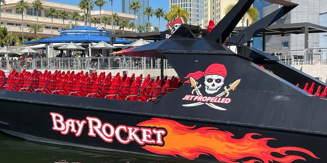 The Bay Rocket is a jet-propelled thrill ride that departs from Downtown Tampa aboard a pirate-themed speed boat.