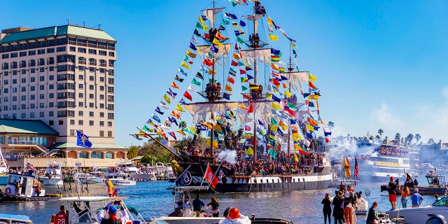 The Jose Gasparillia II sails to Tampa, Florida each year to launch the city's annual pirate invasion, a tradition dating back to 1904. She is named after the legendary Spanish pirate Jose Gaspar.