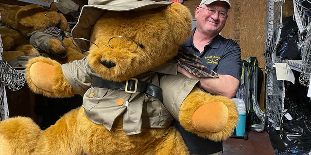 Bob Moeller is president of the 1st U.S. Volunteer Cavalry Regiment Rough Riders, a "krewe" of Tampa residents who donate over 10,000 Teddy bears each year to "anybody in need of a Teddy bear and a little bit of love."