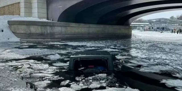 Lee was heading to his son-in-law's fishing shack when his car fell through the ice.