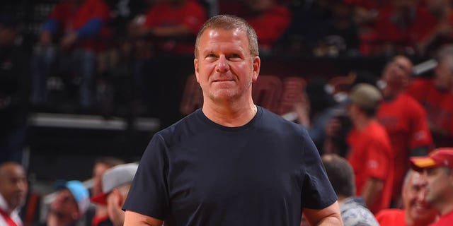Houston Rocket owner Tilman Fertitta is seen in the game against the Utah Jazz during the first game of round one of the 2019 NBA playoffs on April 14, 2019 at the Toyota Center in Houston, Texas.