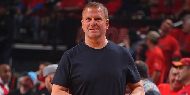 Houston Rocket Owner, Tilman Fertitta is seen at the game against the Utah Jazz during Game One of Round One of the 2019 NBA Playoffs on April 14, 2019 at the Toyota Center in Houston, Texas.