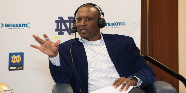 Tim Brown attends SiriusXM's Notre Dame Town Hall live from Notre Dame Stadium on April 18, 2013, in South Bend, Indiana.