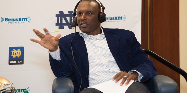 Tim Brown attends SiriusXM's Notre Dame Town Hall live from Notre Dame Stadium on April 18, 2013, in South Bend, Indiana.