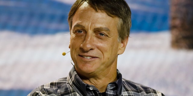 Tony Hawk, a professional skateboarder, listens during the Bitcoin 2021 conference in Miami Saturday, June 5, 2021.