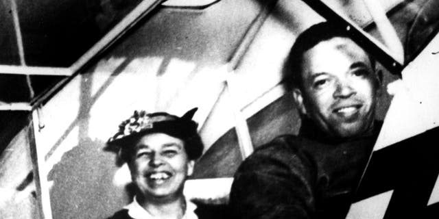 First lady Eleanor Roosevelt supported the Civilian Pilot Training Program and the War Training Service. She's pictured here in a Piper J-3 Cub trainer with Charles Alfred 