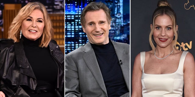 From left to right, Roseanne Barr, Liam Neeson and Candace Cameron Bure are just some of the celebrities who have overcome cancelation.