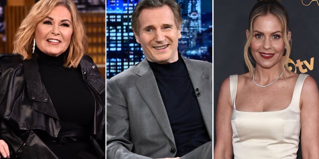 From left to right, Roseanne Barr, Liam Neeson and Candace Cameron Bure are just some of the celebrities who have overcome cancelation.