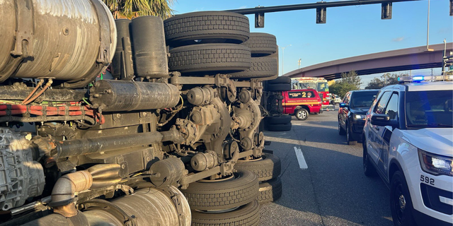 According to FOX 35, the Seminole County Fire Department tweeted that one person was in the rack during the crash Thursday morning.